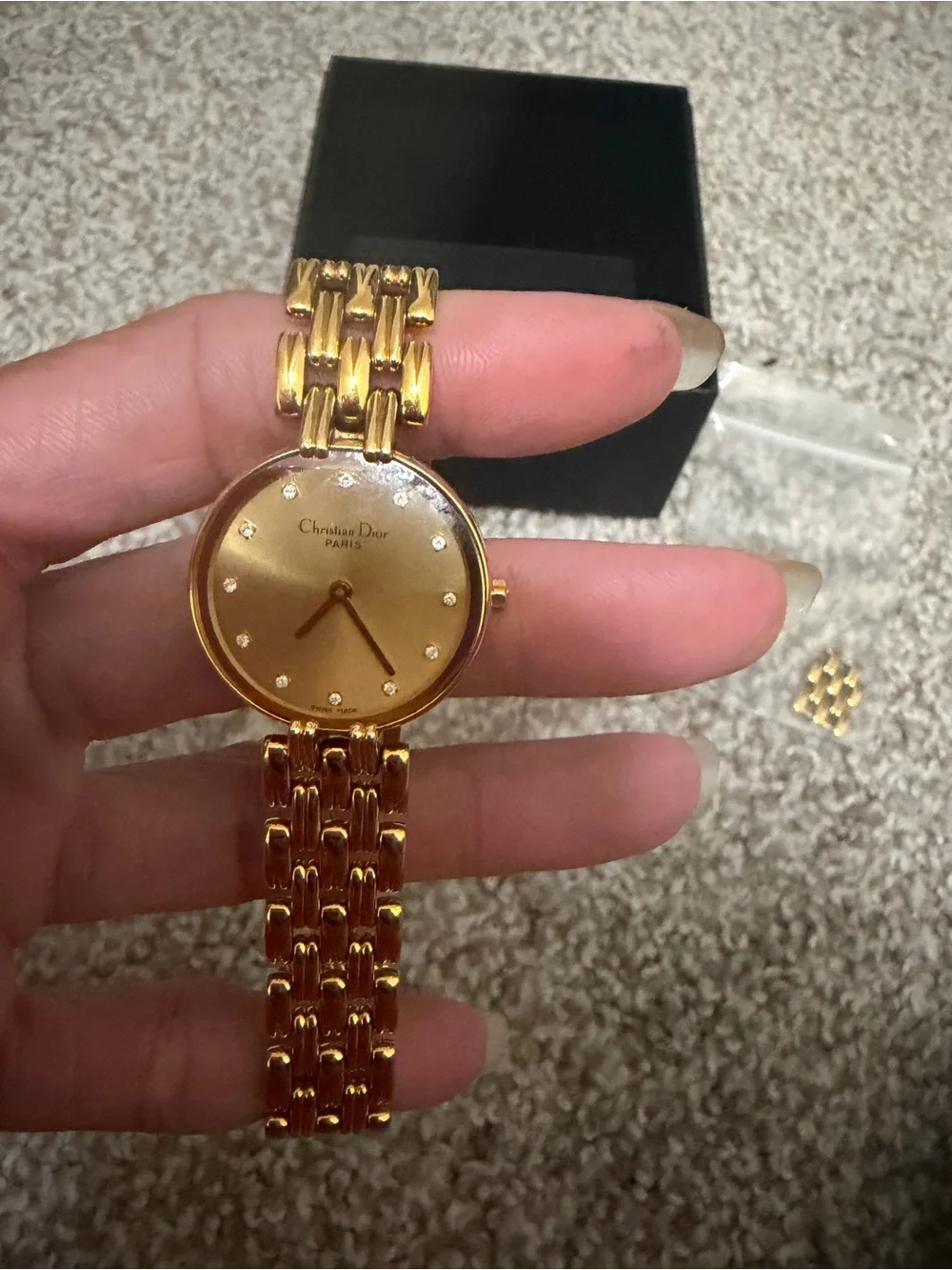 “Preloved” Dior Gold-Tone Women's Bracelet Watch
